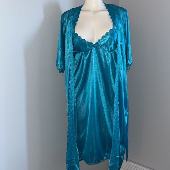 Night gown with Robe sleepwear nighties intimates - Picture 7 of 7